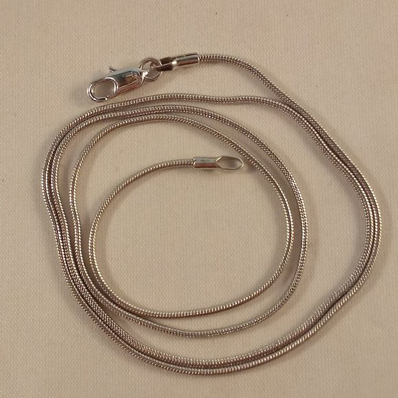 Accessories Mens 18k White Gold Filled Slim Snake Rope Chain Necklace